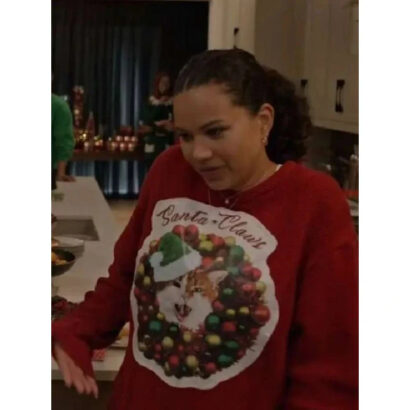 Christmas of Yes Michele Weaver Christmas Santa Cat Sweatshirt