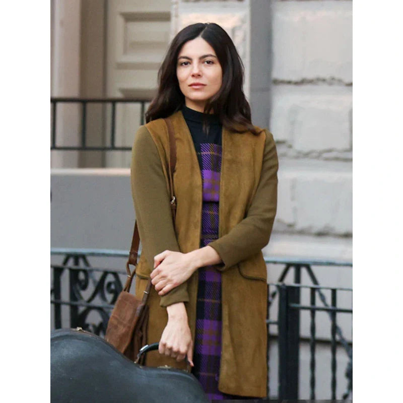 A Complete Unknown Monica Barbaro Brown Coat