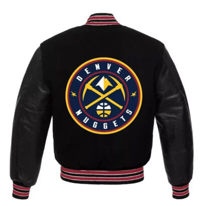 NBA_Denver_Nuggets_Varsity_Black_Jacket