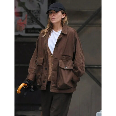 Elizabeth Olsen Brown Jacket