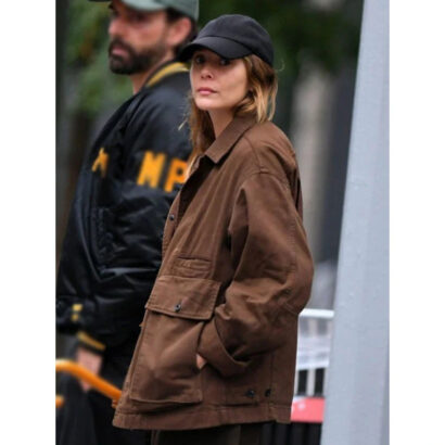 Elizabeth Olsen Brown Jacket