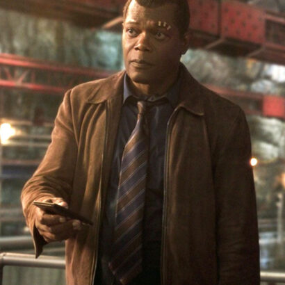 Nick Fury Captain Marvel Suede Jacket