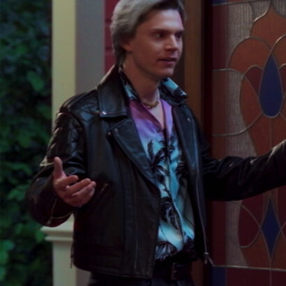 WandaVision Pietro Maximoff Black Biker Leather Jacket