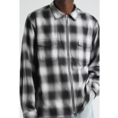 Chace Crawford Press Junket 2024 Checked Jacket