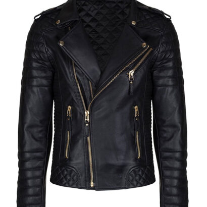 Stylish Black Biker Leather Jacket