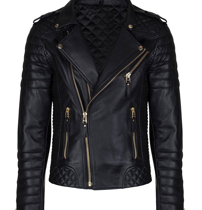 Stylish Black Biker Leather Jacket
