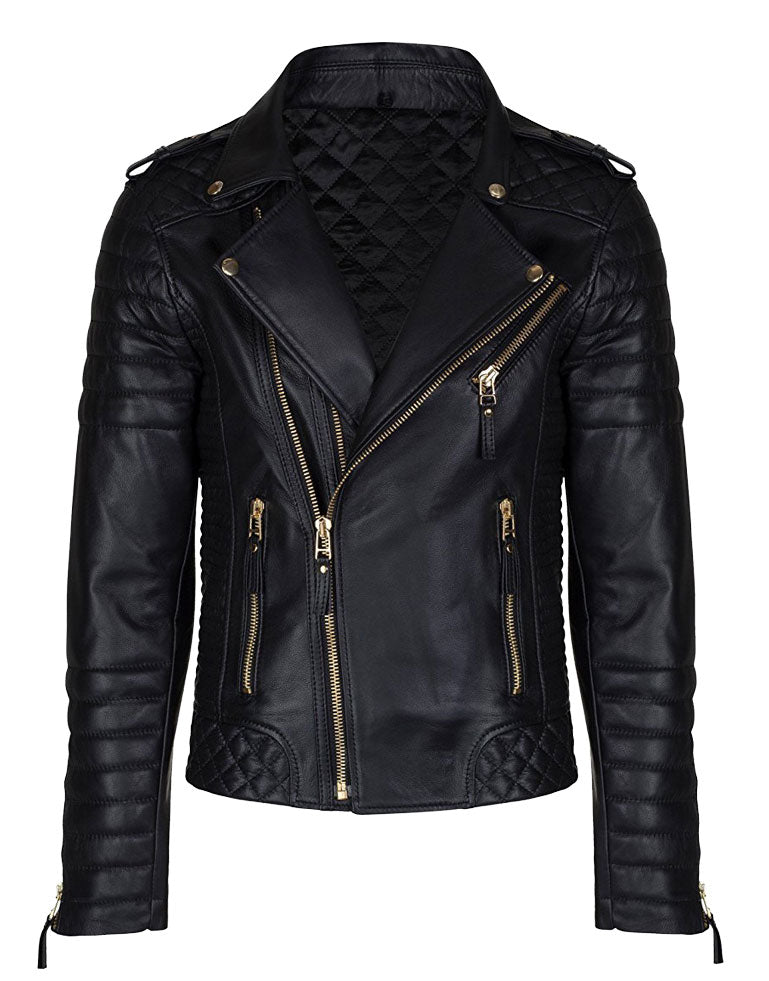 Stylish Black Biker Leather Jacket