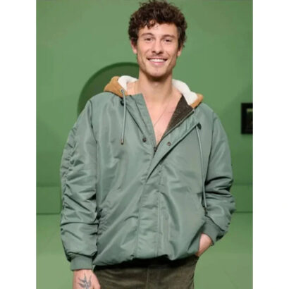 Shawn Mendes Loewe Hooded Bomber Jacket