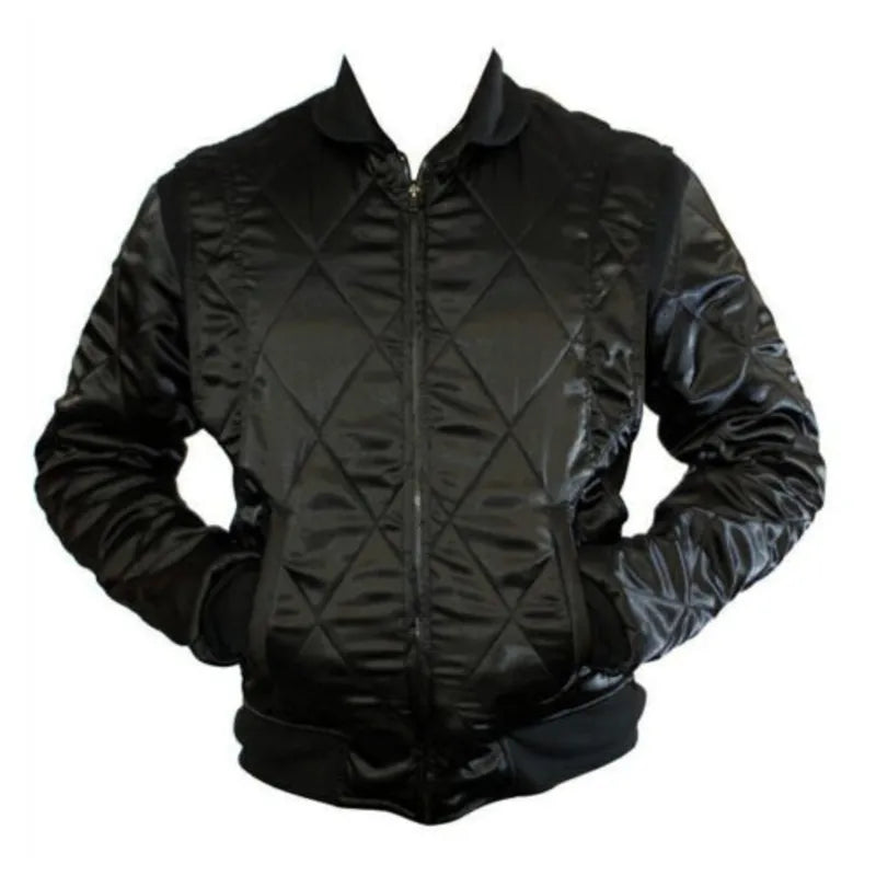 Slim Fit Drive Gosling Biker Style Trucker Jacket with Embroidered Scorpion
