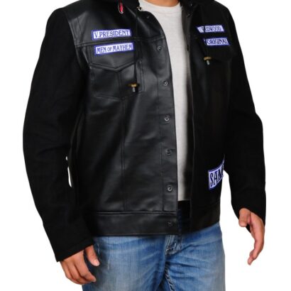 Sons of Anarchy Hooded Leather Jacket