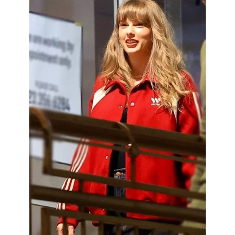 Taylor Swift Sushi Restaurant Red Varsity Jacket