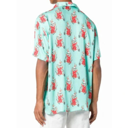 Curb Your Enthusiasm S12 Leon Fire Skull Print Shirt