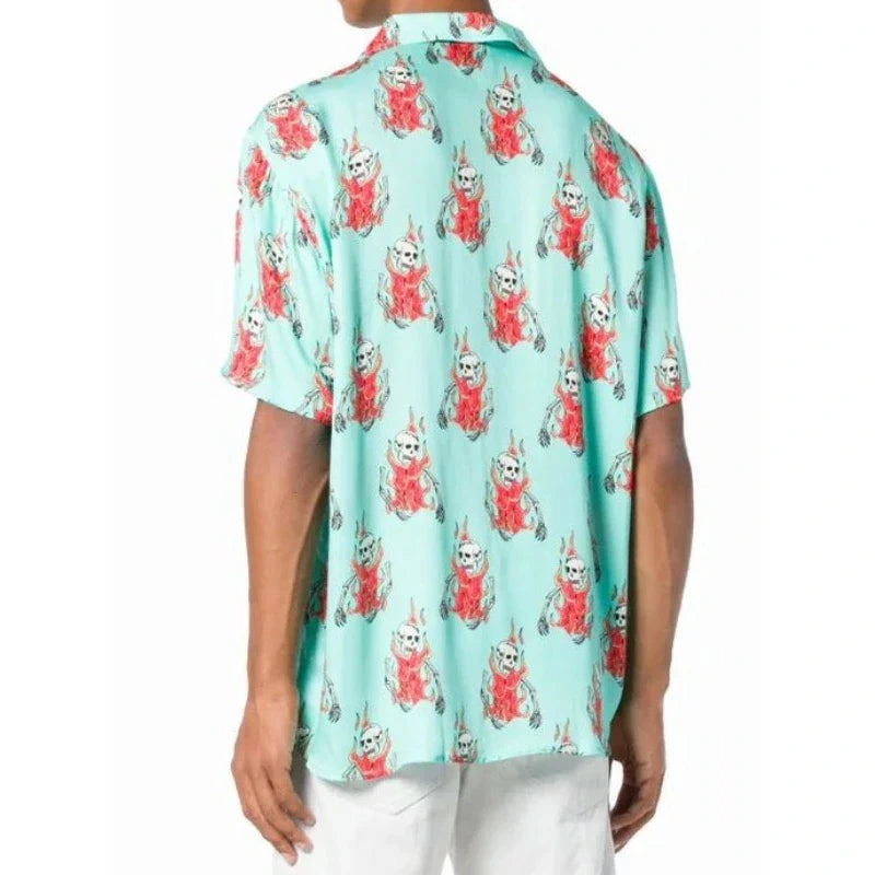 Curb Your Enthusiasm S12 Leon Fire Skull Print Shirt