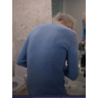 Curb Your Enthusiasm S12 Larry David Light Blue Sweater