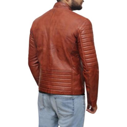 Men's Tan Brown Leather Jacket