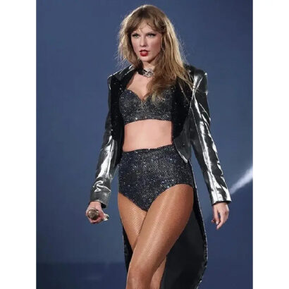 Paris Eras Tour Taylor Swift Metallic Gold Tail Coat