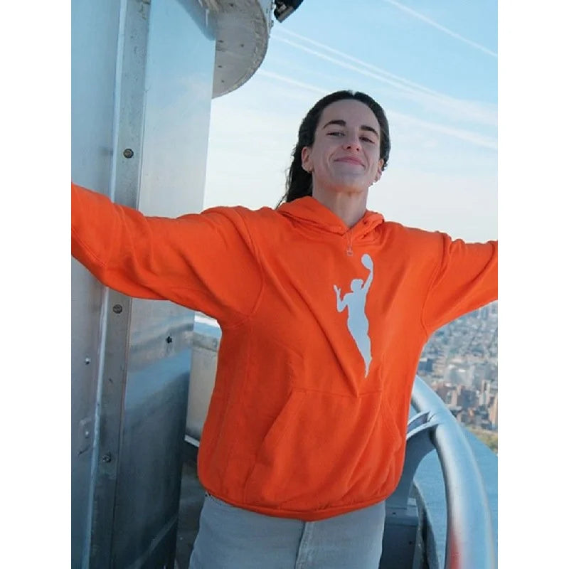 Caitlin Clark Empire State Building Orange Hoodie