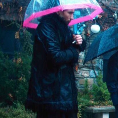 The Umbrella Academy Klaus Black Shearling Fur Coat