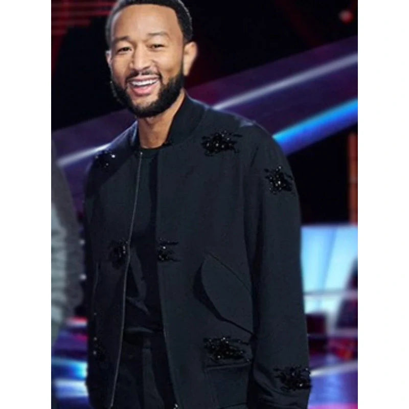 The Voice S25 John Legend Black Embellished jacket
