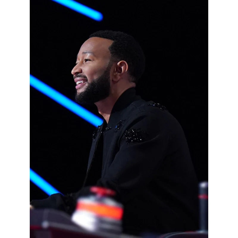 The Voice S25 John Legend Black Embellished jacket