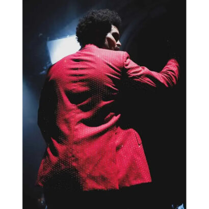 The Weeknd Save Your Tears Red Coat
