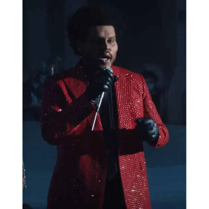 The Weeknd Save Your Tears Red Coat