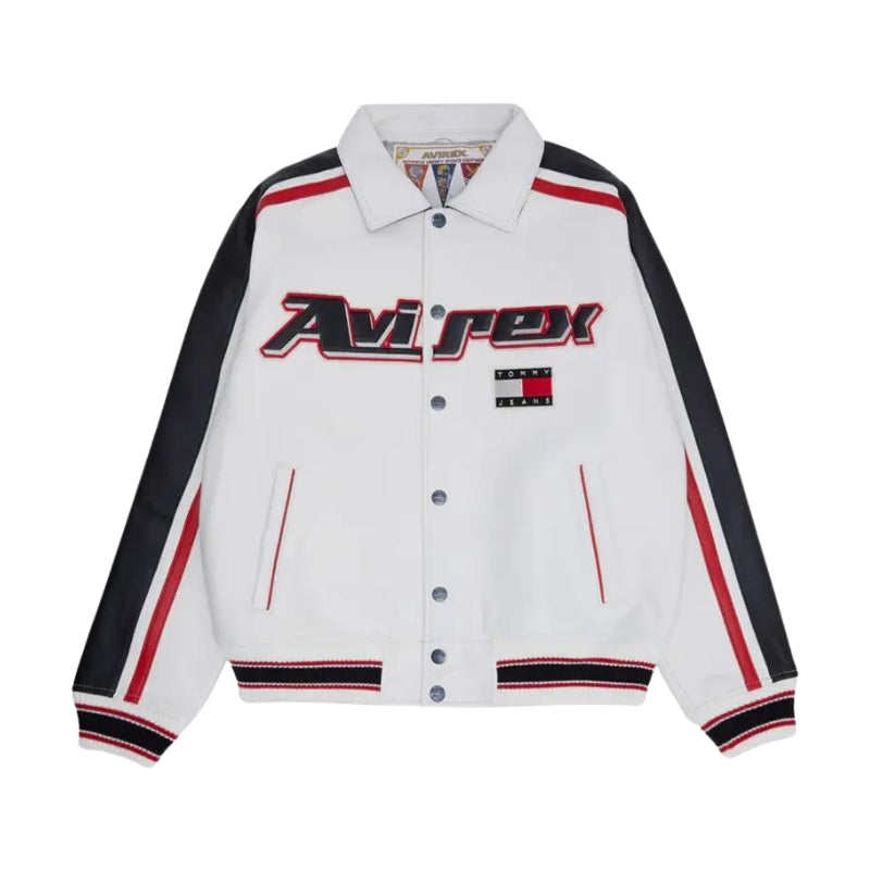 Tommy Hilfiger x Avirex White Leather Jacket