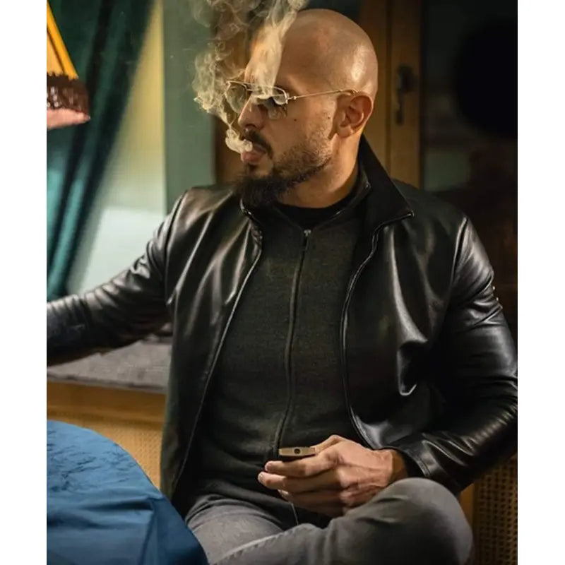Andrew Tate Top G Black Luxury Leather Jacket