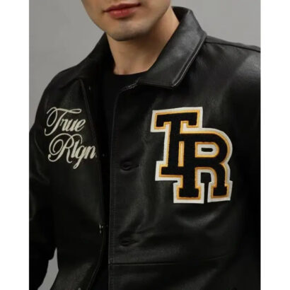 True Religion Black Leather Jacket