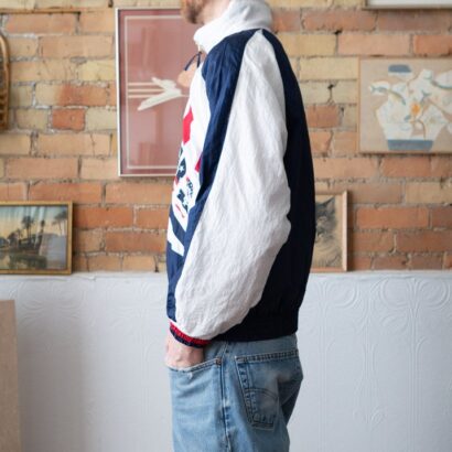 American Pride USA Bomber Windbreaker Jacket with U.S. Flag