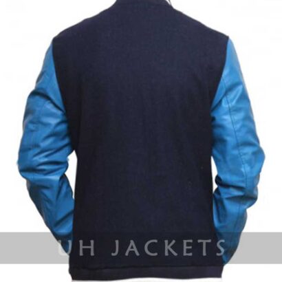 Jay Hernandez Blue Letterman Men's Jacket