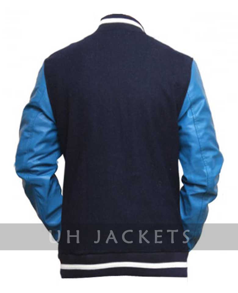Jay Hernandez Blue Letterman Men's Jacket