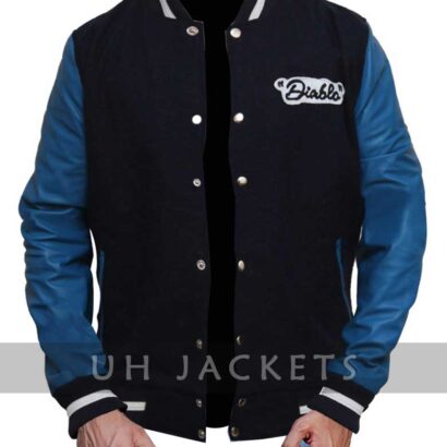 Jay Hernandez Blue Letterman Men's Jacket