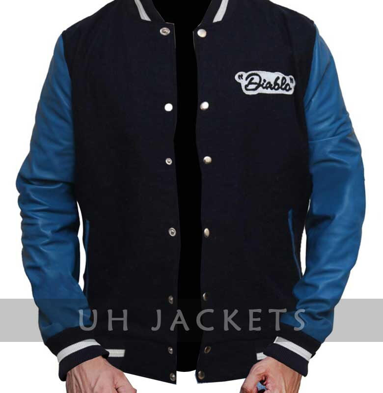 Jay Hernandez Blue Letterman Men's Jacket