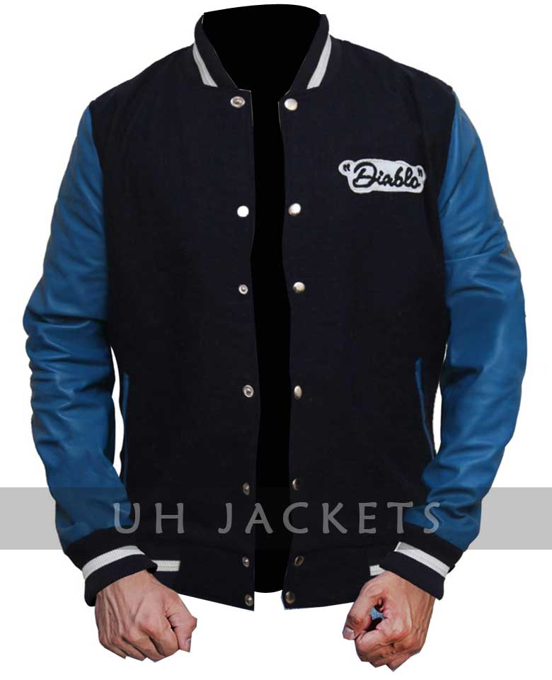 Jay Hernandez Blue Letterman Men's Jacket