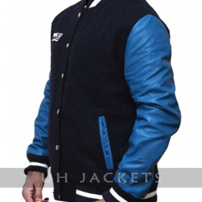 Jay Hernandez Blue Letterman Men's Jacket