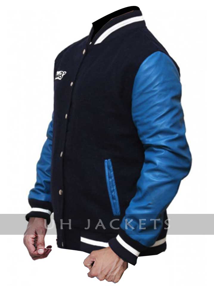 Jay Hernandez Blue Letterman Men's Jacket
