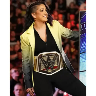 WWE Smackdown Bayley Tie Dye Yellow and Black Blazer
