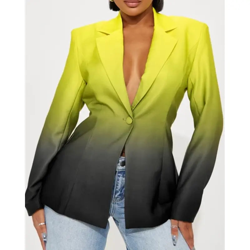 WWE Smackdown Bayley Tie Dye Yellow and Black Blazer