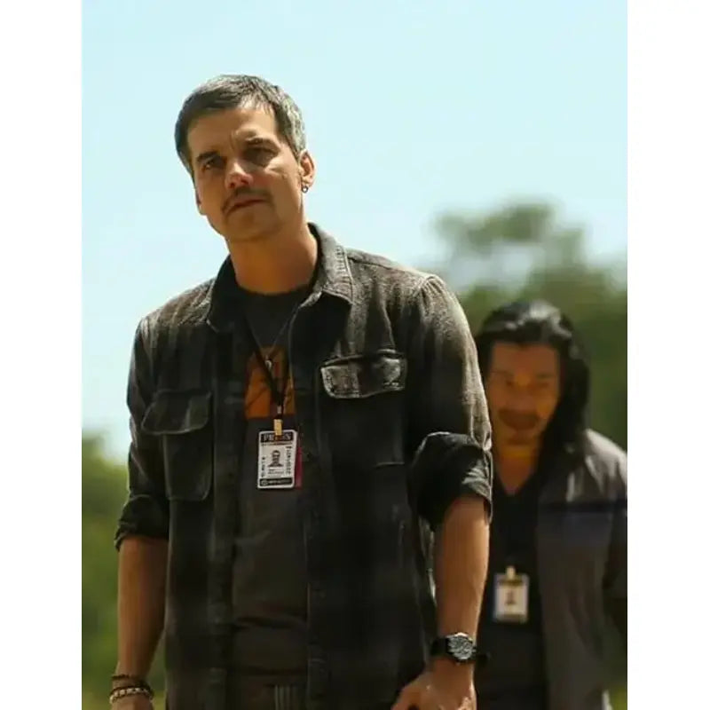 Civil War 2024 Wagner Moura Plaid Jacket
