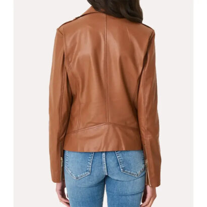 Women Brown Genuine Leather Jacket