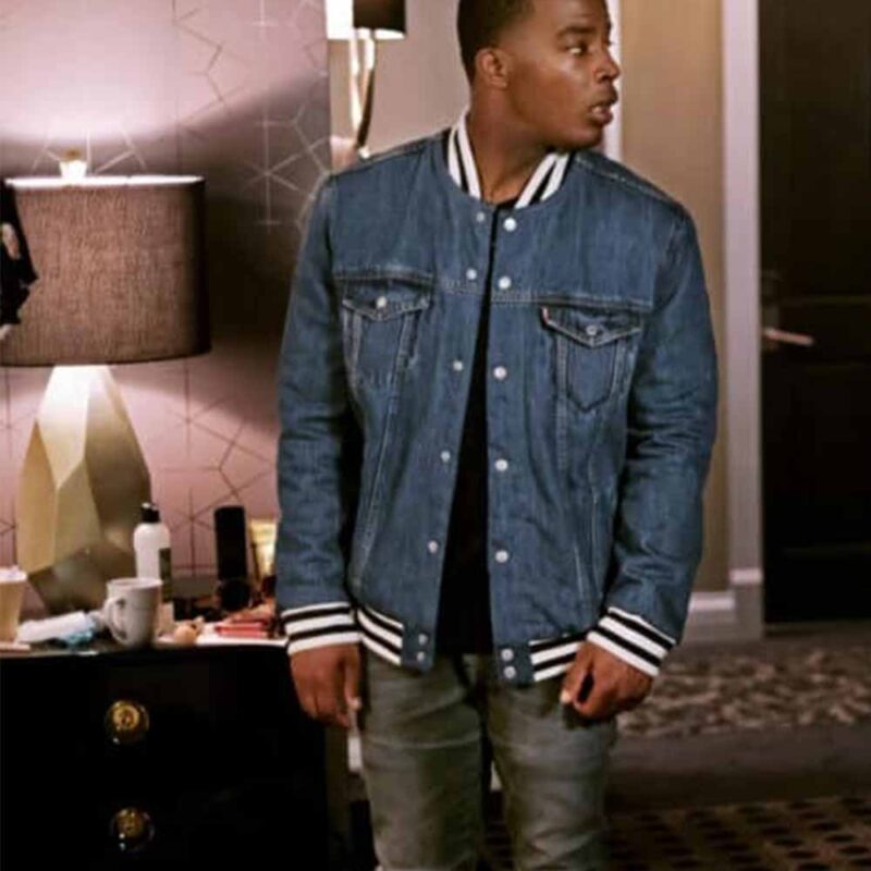 All American Daniel Ezra Blue Denim Bomber Jacket