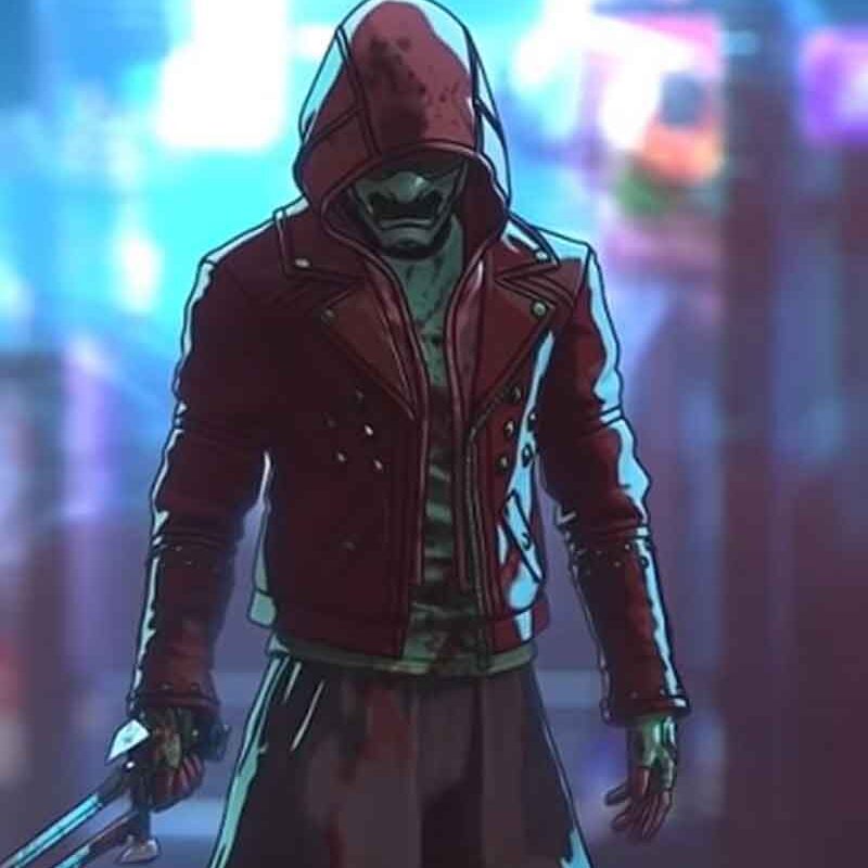 Altered Carbon Resleeved Red Jacket With Hood