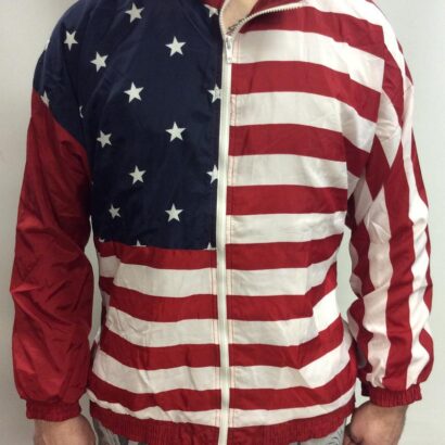 American Flag Stars & Stripes Windbreaker Nylon Jacket