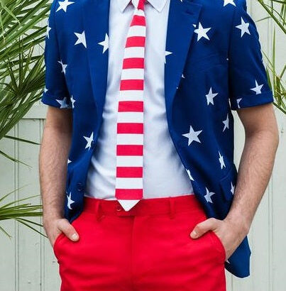 American Flag Summer Suit Blazer