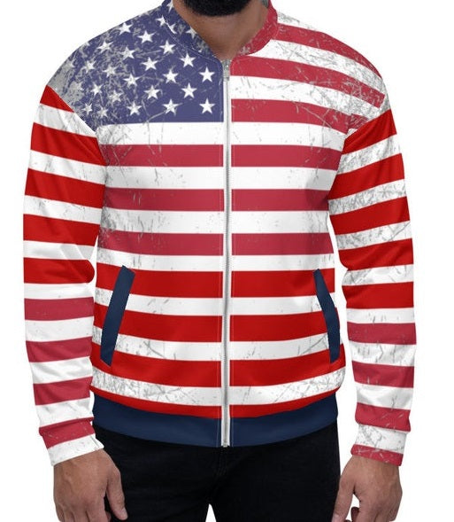 American Flag Unisex Bomber Jacket