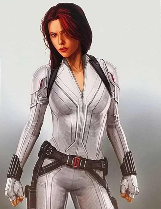 Natasha Romanoff White Leather Jacket