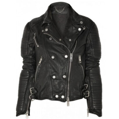 Burberry Prorsum Black Biker Leather Jacket
