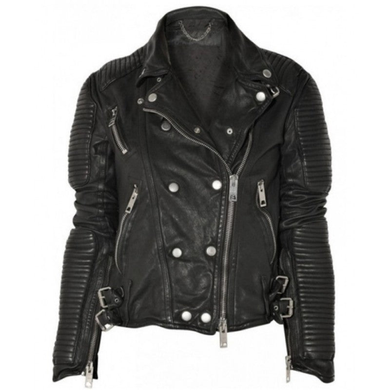 Burberry Prorsum Black Biker Leather Jacket