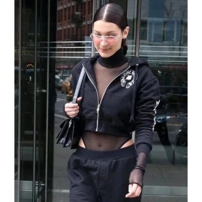 Chrome Hearts Zip Up Cropped Women’s Hoodie